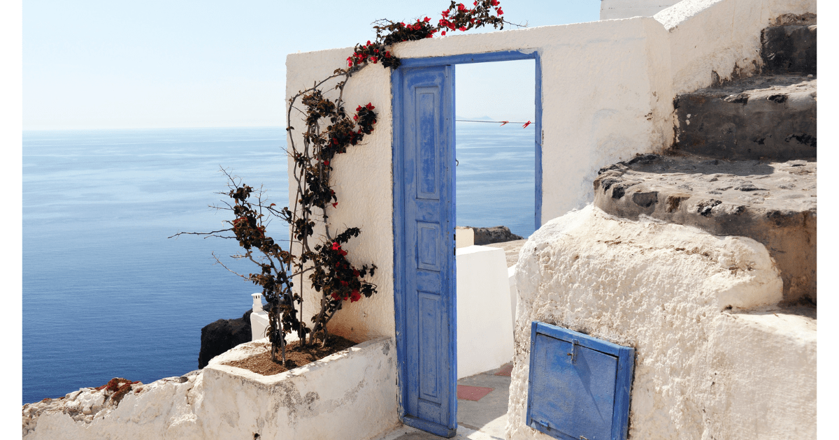 greek island door